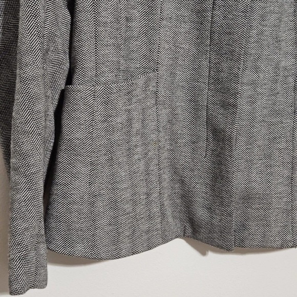 MM LaFleur The Wakefield Blazer Jacket Sz 6 Herringbone Career Wool Blend - Picture 4 of 12
